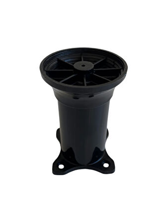 Plastik Siyah Ayarlanabilir Ayak Masa Dolap ve Mobilya Ayağı(SİYAH)(6CM)(4 ADET)