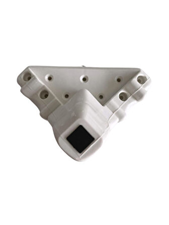  Lükens Şeritli 11cm Plastik Ayak Mobilya Masa ve Dolap Ayağı(BEYAZ)(11CM)(4 ADET)