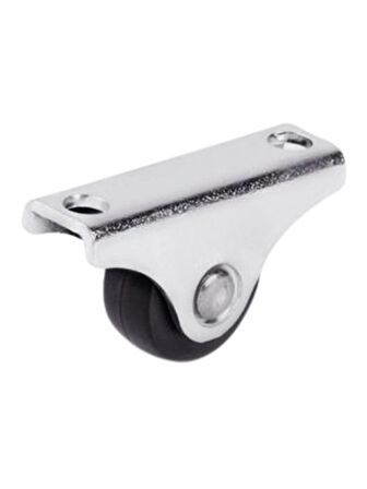 Sabit Tabanlı Masa Tekeri Sehpa ve Dolap Tekeri(TEKER ÇAPI:17MM YÜKSEKLIK:20MM)(KROM-SİYAH)(4 ADET)