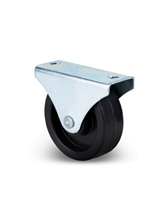 Sabit Tabanlı Masa Tekeri Sehpa ve Dolap Tekeri(Teker Çapı:45MM Yükseklik:50MM)(KROM-SİYAH)(4 ADET)
