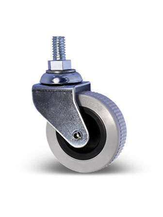 10mm Vidalı Frensiz Sandalye Tekeri Koltuk ve Sehpa Tekeri 50mm(GRİ)(FRENSİZ)(10MM VİDALI)(4 ADET)