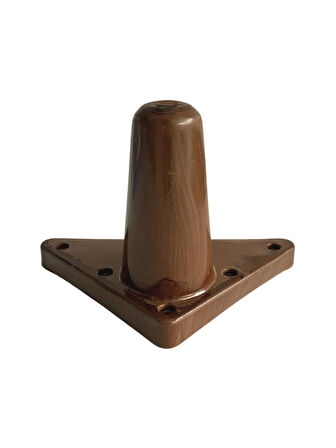 Rüzgar Plastik 12cm Ayak Mobilya Masa ve Dolap Ayağı(12CM)(AHŞAP DESENLİ)(KAHVERENGİ)(4 ADET)