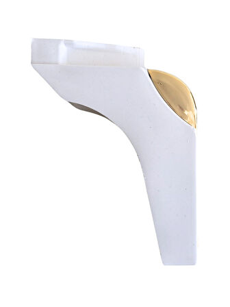 STİL 15CM Plastik Ayak Mobilya Masa ve Dolap Ayağı(15CM)(BEYAZ - ALTIN)(4 ADET)
