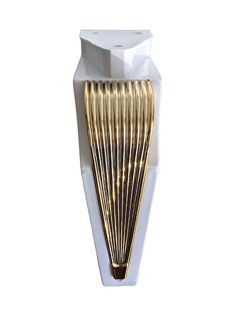 STİL 15CM Plastik Ayak Mobilya Masa ve Dolap Ayağı(15CM)(BEYAZ - ALTIN)(4 ADET)