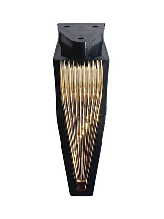 STİL 15CM Plastik Ayak Mobilya Masa ve Dolap Ayağı(15CM)(SİYAH - ALTIN)(4 ADET)