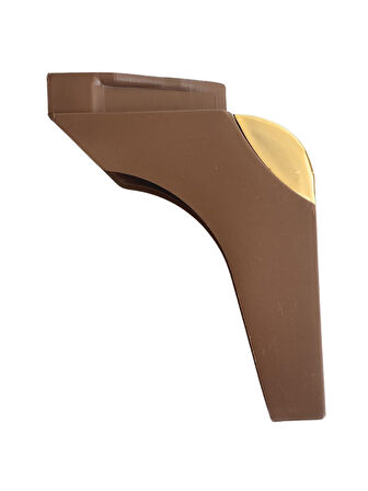 STİL 15CM Plastik Ayak Mobilya Masa ve Dolap Ayağı(15CM)(KAHVERENGİ - ALTIN)(4 ADET)