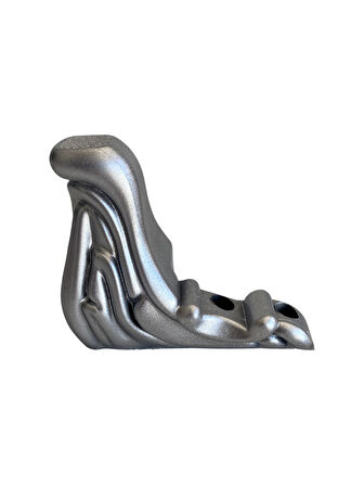 Lükens Desenli Gümüş 8cm Plastik Ayak Mobilya Masa ve Dolap Ayağı(8CM)(GRİ-GÜMÜŞ)(4 ADET)