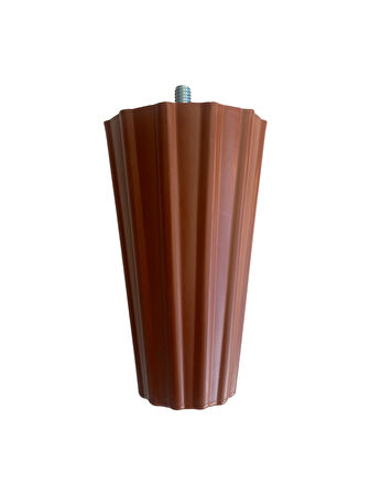 Armut Kahverengi Plastik 12cm 8mm Vidalı Mobilya Koltuk ve Baza Ayağı(12CM)(KAHVERENGİ)(8MM)(4 ADET)