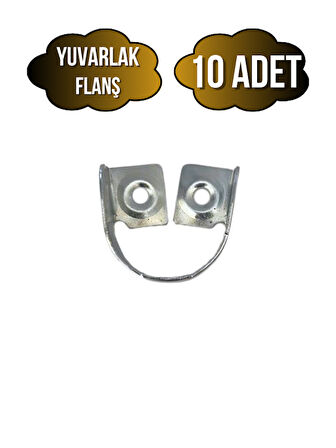 Yuvarlak Metal Askı Borusu Flanşı Dolap ve Mobilya Boru Flanşı(METAL)(BORU ÇAPI:25MM)(10 ADET)