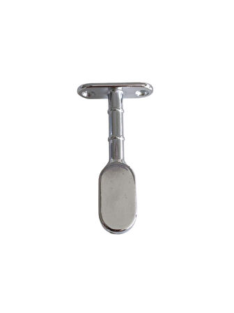 Oval Ayaklı Kapalı Askı Borusu Flanşı Mobilya Oval Boru Flanşı(İÇ ÖLÇÜLERİ EN:15MM BOY:25MM)(2 ADET)