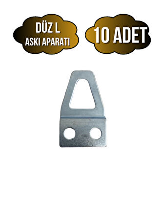 Tablo ve Çerçeve Askı Demiri L Askı Aparatı(METAL)(BOY:35MM EN:20MM)(10 ADET)