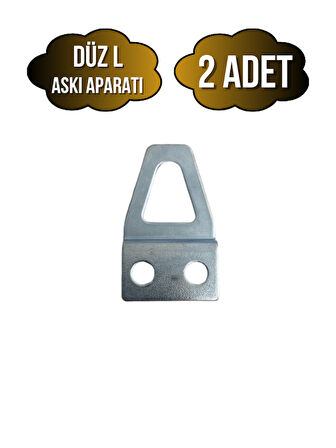 Tablo ve Çerçeve Askı Demiri L Askı Aparatı(METAL)(BOY:35MM EN:20MM)(2 ADET)