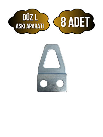 Tablo ve Çerçeve Askı Demiri L Askı Aparatı(METAL)(BOY:35MM EN:20MM)(8 ADET)
