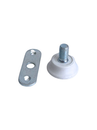 Beyaz Bingo Ayarlanabilir Ayak 8mm Vidalı Masa Ayağı(4 ADET)(EN DÜŞÜK YÜK:13MM EN BÜYÜK YÜK:22MM)