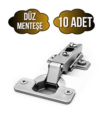 Düz Dolap Kapak Menteşesi Tas Menteşe(DÜZ MENTEŞE)(10 ADET)