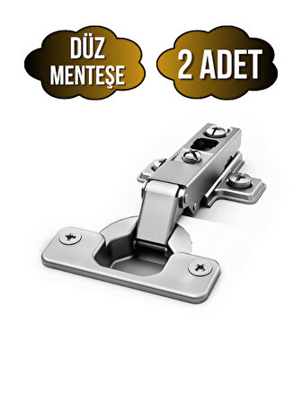 Düz Dolap Kapak Menteşesi Tas Menteşe(DÜZ MENTEŞE)(2 ADET)