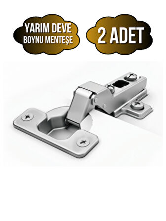 Yarım Deve Dolap Kapak Menteşesi Tas Menteşe(YARIM DEVE MENTEŞE)(2 ADET)