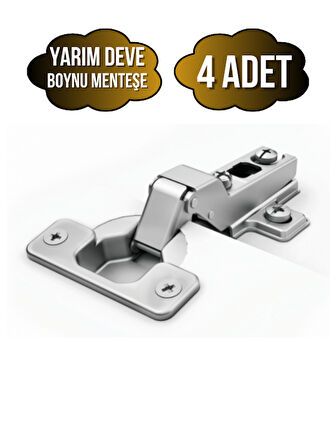 Yarım Deve Dolap Kapak Menteşesi Tas Menteşe(YARIM DEVE MENTEŞE)(4 ADET)