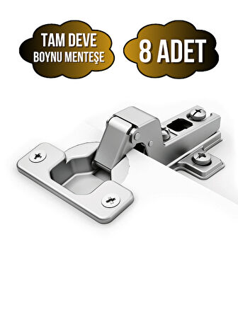 Tam Süper Deve Dolap Kapak Menteşesi Tas Menteşe(TAM SÜPER DEVE MENTEŞE)(8 ADET)
