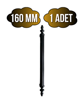 Plastik Siyah Kulp Mobilya ve Dolap Kulpu(SİYAH)(160MM)(1 ADET)
