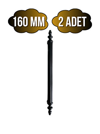 Plastik Siyah Kulp Mobilya ve Dolap Kulpu(SİYAH)(160MM)(2 ADET)