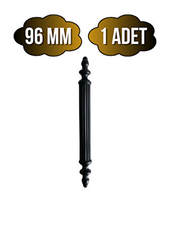 Plastik Siyah Kulp Mobilya ve Dolap Kulpu(SİYAH)(96MM)(1 ADET)