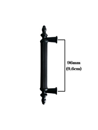 Plastik Siyah Kulp Mobilya ve Dolap Kulpu(SİYAH)(96MM)(2 ADET)