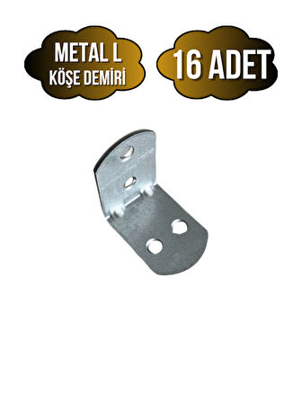 L Bağlantı Demiri Dolap Köşe Bağlantı Demiri(METAL)(ÖLÇÜLER:30*30*23MM)(16 ADET)