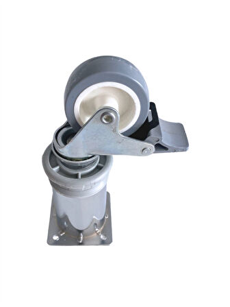 Metal Krom Tekerli Ayak Mobilya Masa ve Dolap Tekerli Ayağı(FRENLİ)(KROM)(15CM)(4 ADET)(ÇAP:42MM)