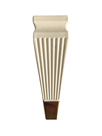 Kule Desenli Krem Plastik Ayak Mobilya Masa ve Dolap Ayağı(18CM)(KREM - ALTIN)(4 ADET)