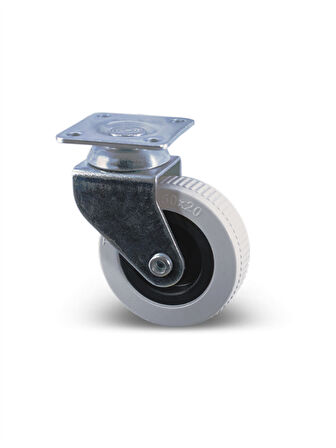 Düz Tabla Frensiz Lüks Masa Tekeri Sehpa Tekeri(FRENSİZ)(KROM - GRİ)(7CM)(4 ADET)(TEKER:50x20MM)