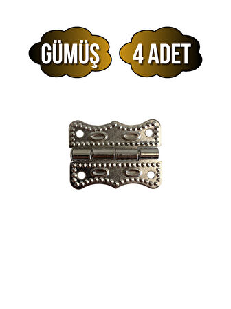 Papatya Tavla Menteşesi Mobilya Kutu Menteşesi(GÜMÜŞ)(4 ADET)(EN:3CM BOY:2CM)