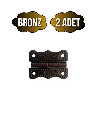 Papatya Tavla Menteşesi Mobilya Kutu Menteşesi(BRONZ)(2 ADET)(EN:3CM BOY:2CM)