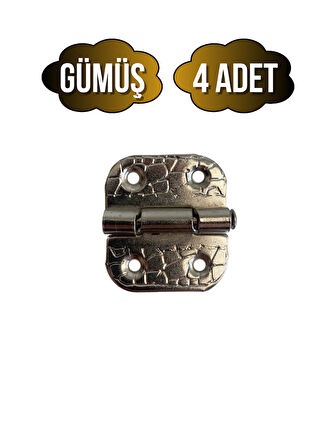 Tavla Menteşesi Stoplu Mobilya Kutu Menteşesi(GÜMÜŞ)(4 ADET)(EN:3CM BOY:3CM)