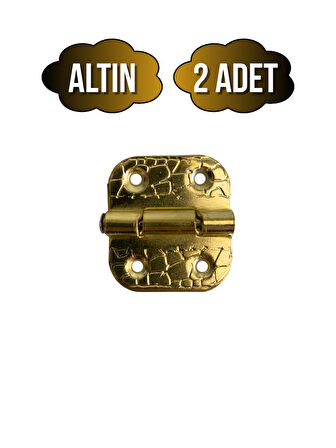 Tavla Menteşesi Stoplu Mobilya Kutu Menteşesi(ALTIN)(2 ADET)(EN:3CM BOY:3CM)
