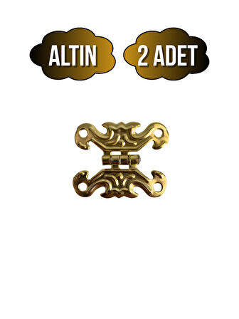 Kelebek Tavla Menteşesi Mobilya Kutu Menteşesi(ALTIN)(2 ADET)(EN:3CM BOY:2CM)
