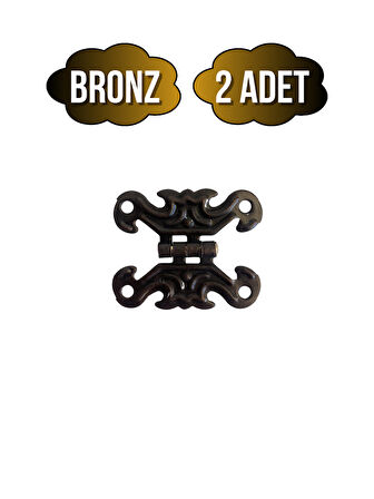 Kelebek Tavla Menteşesi Mobilya Kutu Menteşesi(BRONZ)(2 ADET)(EN:3CM BOY:2CM)