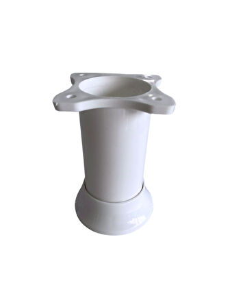Plastik Beyaz Ayarlanabilir Ayak Masa Dolap ve Mobilya Ayağı(BEYAZ)(10CM)(4 ADET)