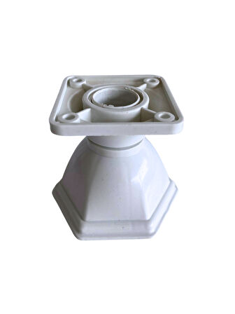 Kupa Plastik 6cm Beyaz Dolap Ayağı Masa ve Sehpa Ayağı(BEYAZ)(6CM)(4 ADET)