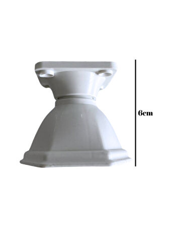 Kupa Plastik 6cm Beyaz Dolap Ayağı Masa ve Sehpa Ayağı(BEYAZ)(6CM)(4 ADET)