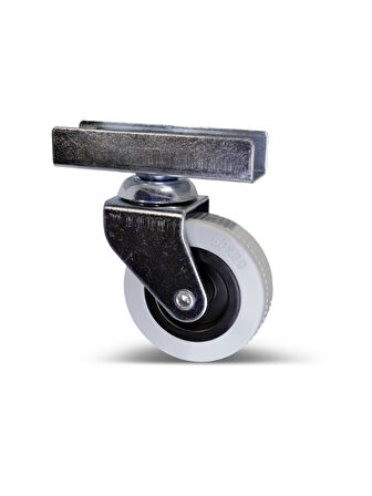 18mm U Geçme Masa Tekeri Sehpa Tekeri(7CM)(GRİ)(4 ADET)(18MM U GEÇME 50x20MM)