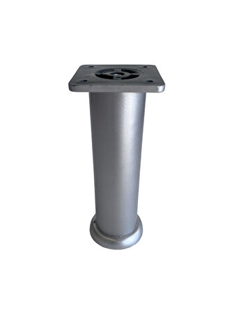 Plastik Gümüş Ayarlı Ayak Mobilya Masa ve Dolap Ayağı(12CM)(GÜMÜŞ - GRİ)(4 ADET)