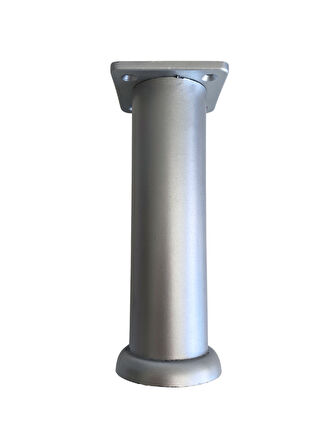 Plastik Gümüş Ayarlı Ayak Mobilya Masa ve Dolap Ayağı(15CM)(GÜMÜŞ - GRİ)(4 ADET)
