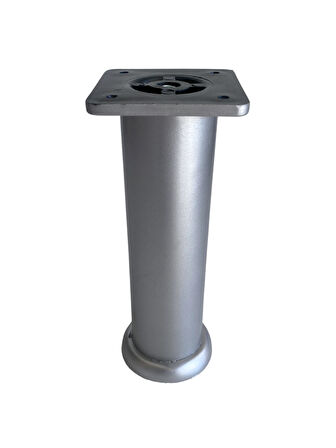 Plastik Gümüş Ayarlı Ayak Mobilya Masa ve Dolap Ayağı(15CM)(GÜMÜŞ - GRİ)(4 ADET)