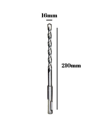 Beton Hilti Ucu Duvar Delme Hilti Delici Matkap Ucu(DELİCİ)(16MM X 210MM)(1 ADET)