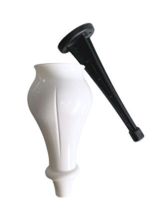 Tombul Beyaz 18cm Plastik Ayak Mobilya Masa ve Dolap Ayağı(BEYAZ)(18CM)(4 ADET)