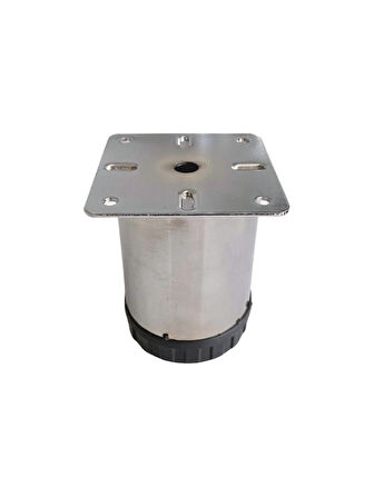 Metal Krom 8cm Ayak Mobilya Masa ve Dolap Ayağı(KROM)(8CM)(ÇAP:60MM)(4 ADET)