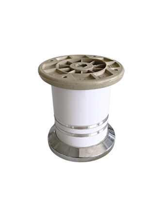 Düz Şeritli 8cm Alüminyum Ayak Mobilya Masa ve Dolap Ayağı(BEYAZ)(8CM)(4 ADET)