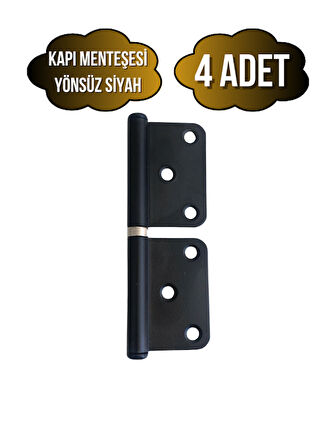 Siyah Yönsüz Kapı Menteşesi Ahşap Kapı Menteşesi(SİYAH)(4 ADET)