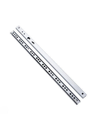 Teleskobik 17MM Çekmece Rayı Gömme Bilyeli İnce Ray(17MM)(34,2CM)(4 TAKIM)(KROM)